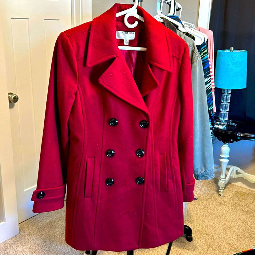 Lipstick Red Pea Coat
